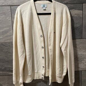 Vintage Izod Lacoste Collab Cardigan Yellow XL